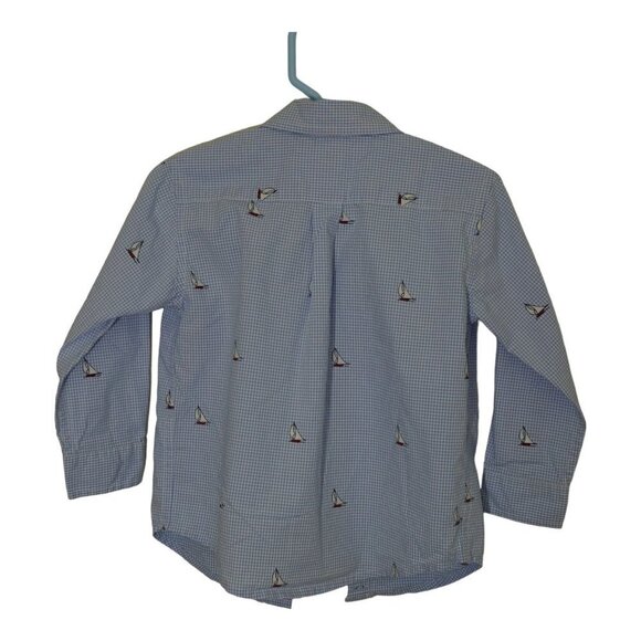 Janie and Jack Sailboat Button Down Shirt Sz 18-24M‎ - Picture 2 of 7